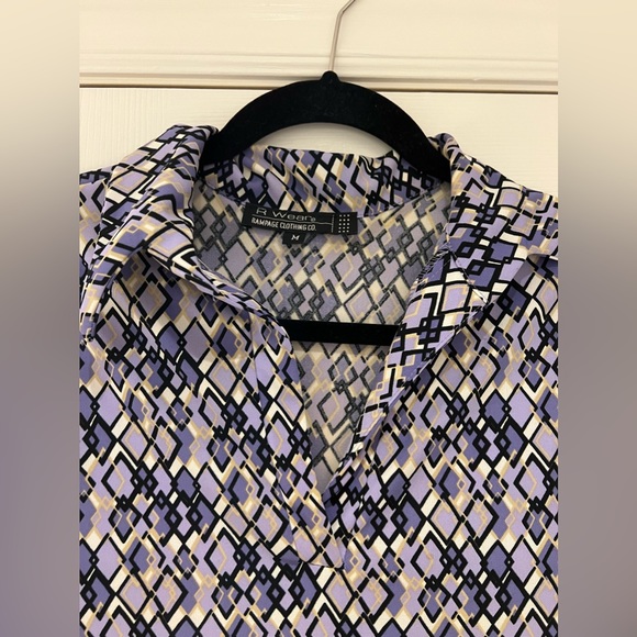 Purple abstract design dress Size M - Picture 2 of 4